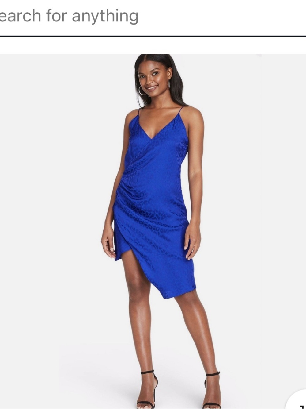 Cushnie Cobalt Blue Leopard-Texture Slip Dress